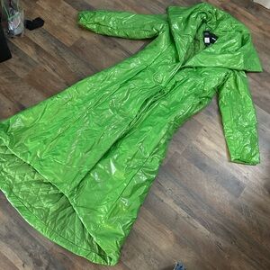 Green Hooded Women's Coat